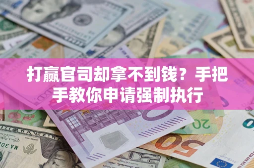 武汉打赢官司却拿不到钱？手把手教你申请强制执行