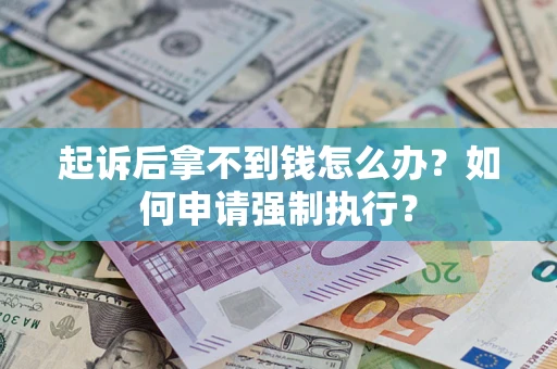 武汉起诉后拿不到钱怎么办？如何申请强制执行？