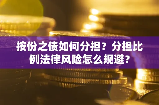 武汉按份之债如何分担？分担比例法律风险怎么规避？