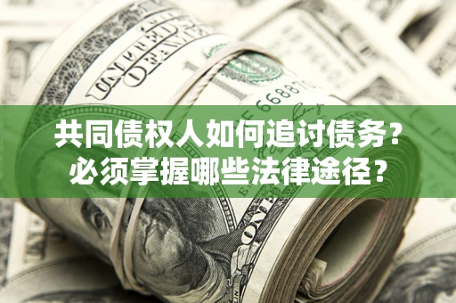 武汉共同债权人如何追讨债务？必须掌握哪些法律途径？