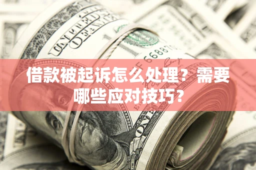 武汉借款被起诉怎么处理？需要哪些应对技巧？