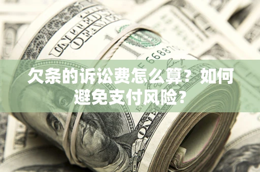 武汉欠条的诉讼费怎么算？如何避免支付风险？
