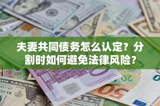 武汉夫妻共同债务怎么认定？分割时如何避免法律风险？